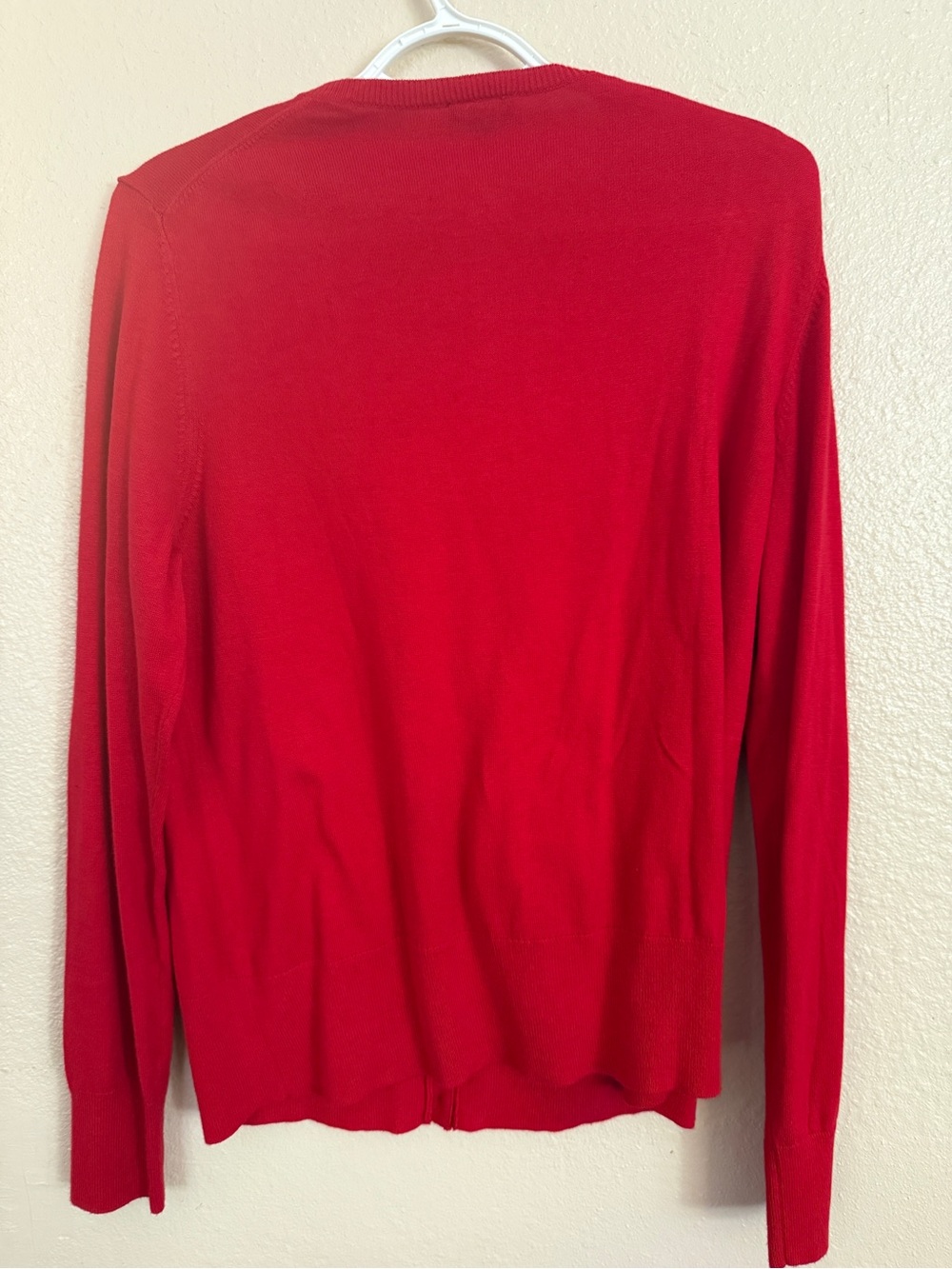 Ann Taylor Classic Button Cardigan - Red - Picture 3 of 8